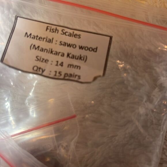 Sawo wood carved fish scales gages plugs multiple sizes available NEW - Picture 6 of 8